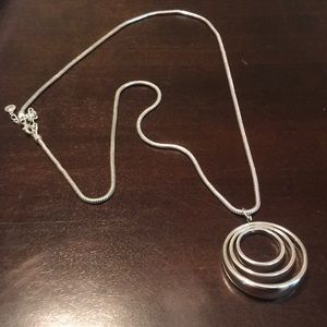 Silver 3D Rotating Necklace